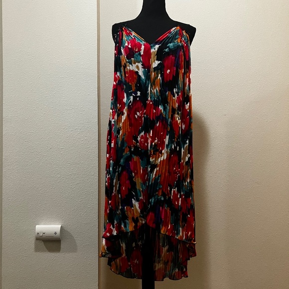 Allen B. By Allen Schwartz Dresses & Skirts - Allen B Accordian style asymmetrical sheer high low dress.